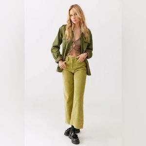 Urban Outfitters green BDG High & Wide Corduroy Pant